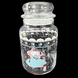 Vintage CHD Countryside Farmhouse Kitty Car 1988 Glass Canister Jar Medium